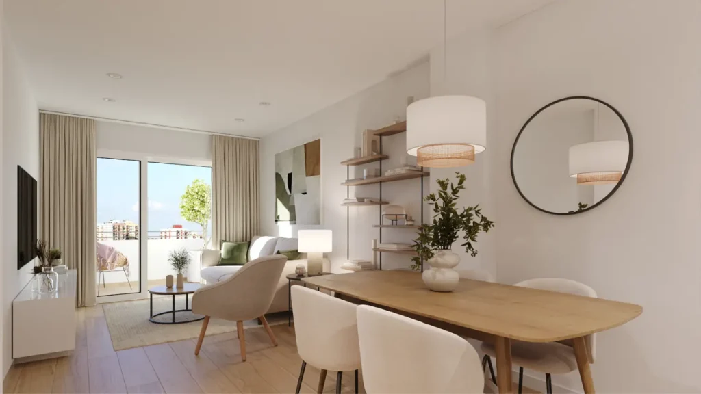 Salon con cocina
