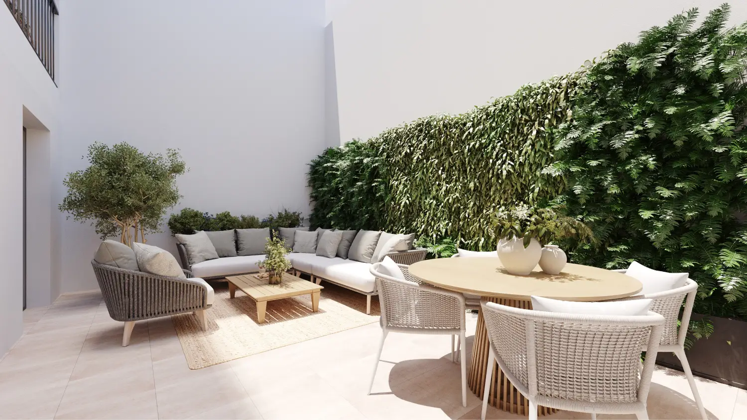 Terraza vivienda doble atura